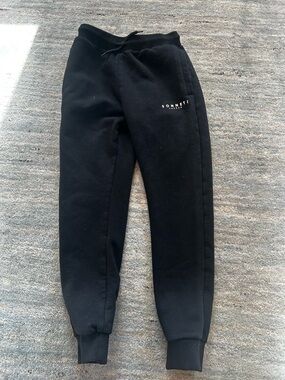 Sonneti Black Pants Kids Large Joggers Slim Fit Athletic Sweatpants